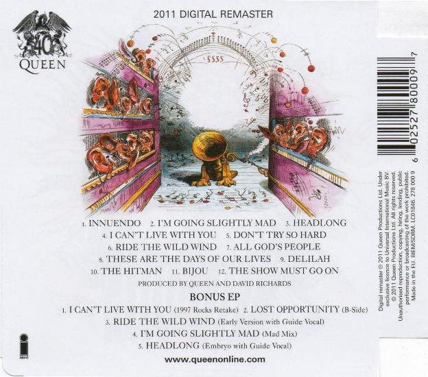 UK 2011 double CD back sleeve