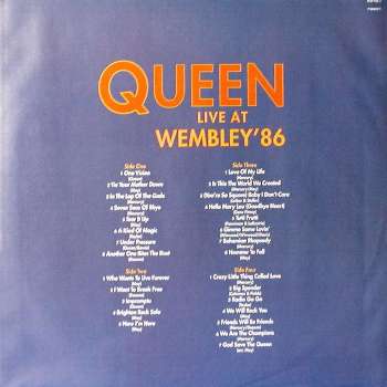 Queen 'Live At Wembley 1986' UK LP 1 inner sleeve