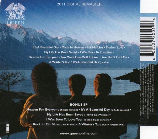 UK 2011 double CD back sleeve