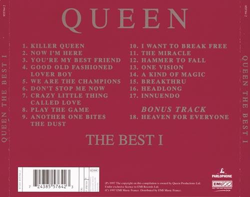 Queen 'The Best I' French CD back sleeve