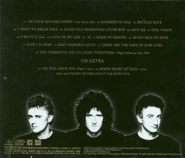 Queen 'Jewels II' Japanese CD back sleeve