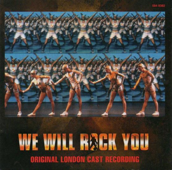 'We Will Rock You' musical UK cast album reissue CD booklet back sleeve