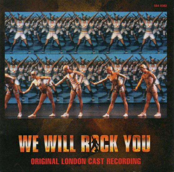 'We Will Rock You' musical UK cast album reissue CD booklet back sleeve