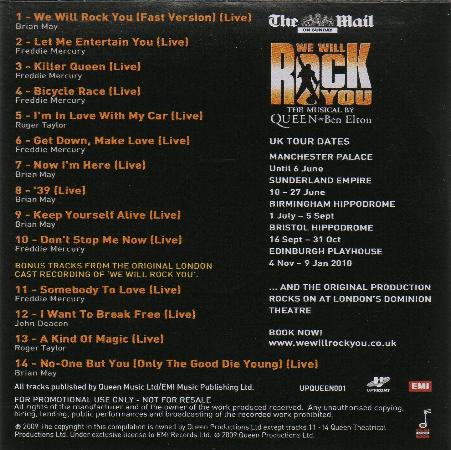 Queen 'Queen Rock You' UK CD back sleeve