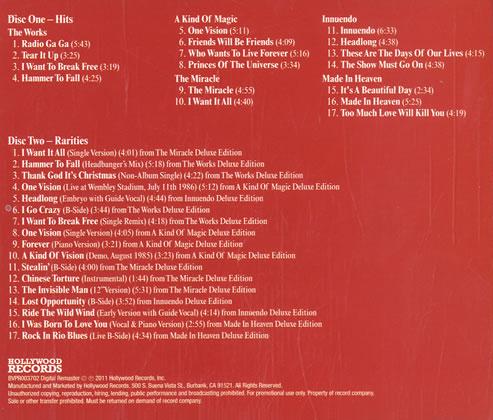 Queen 'Third Wave' US CD promo back sleeve