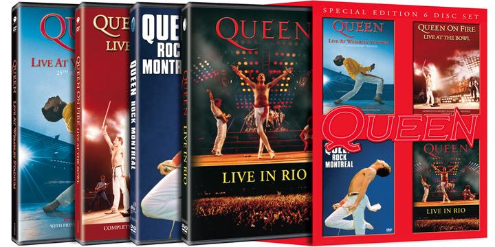 Queen '6 DVD Box Set' US boxed set contents