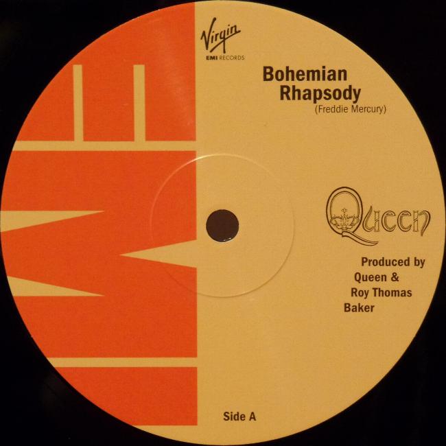 Queen 'Bohemian Rhapsody' UK 'A Night At The Odeon' 12" label