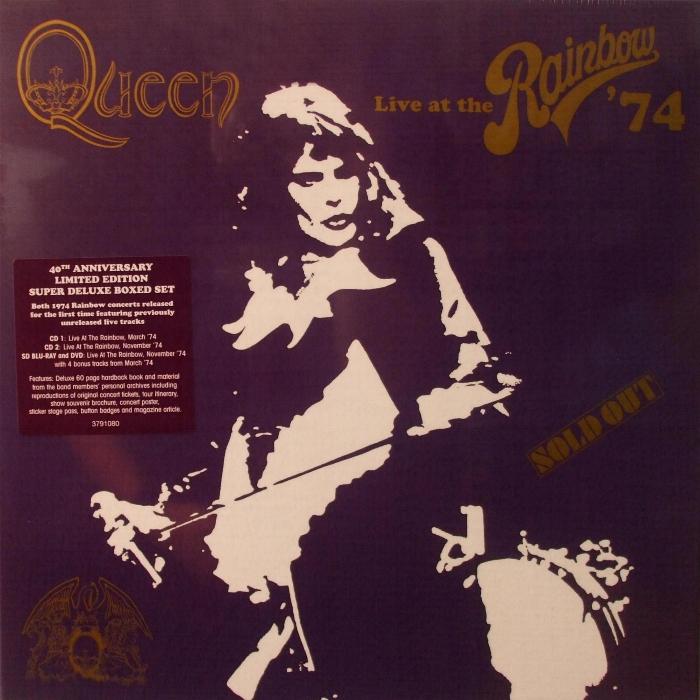 Queen 'Live At The Rainbow '74' super deluxe boxed set stickered front sleeve