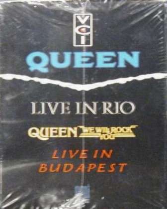 Queen 'Queen Live Video Box Set' UK VHS slipcase top