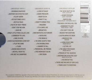 Queen 'The Platinum Collection' UK CD back sleeve