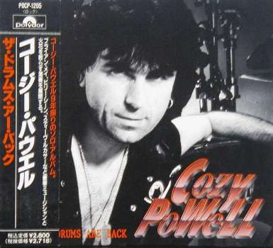Cozy Powell 'The Drums Are Back' Japanese CD front sleeve with OBI strip