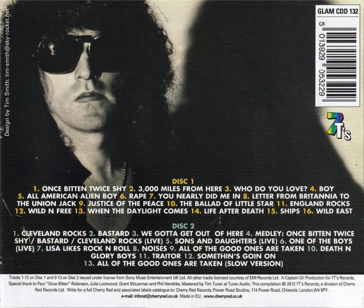 Ian Hunter 'The Singles Collection 1975-83' UK CD back sleeve