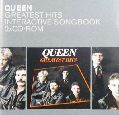 Queen 'Greatest Hits Interactive Songbook' UK CD-Rom inner front sleeve