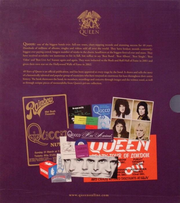 Queen '40 Years Of Queen' UK 2012 reprint box back