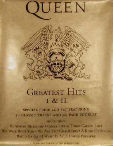 Queen 'Greatest Hits I & II' promo poster
