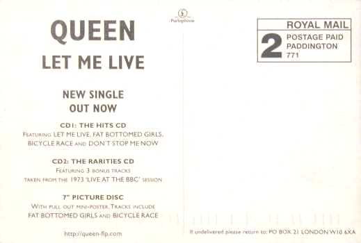 Queen 'Let Me Live' back