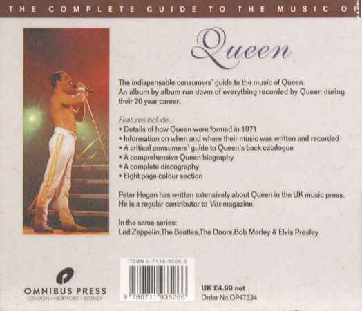 Queen 'The Complete Guide To The Music Of Queen' back sleeve