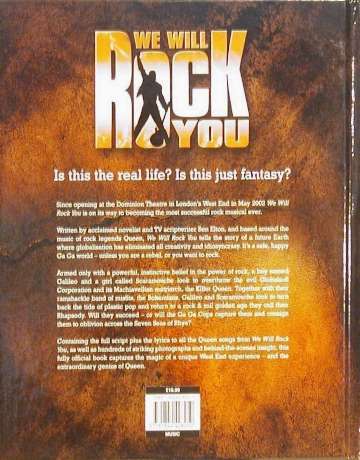 'We Will Rock You' musical back sleeve
