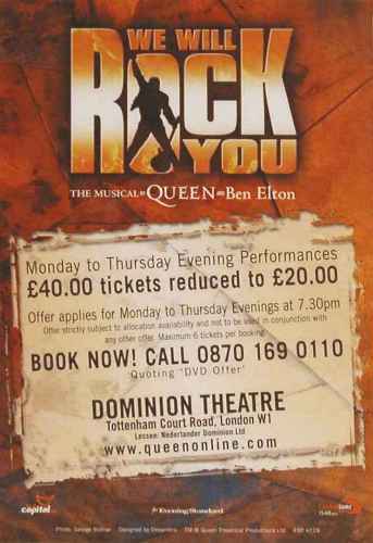 'We Will Rock You' flyer back
