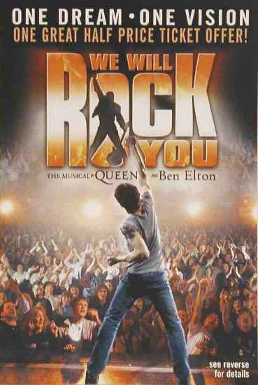 'We Will Rock You' flyer front