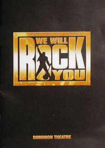 'We Will Rock You' musical original programme front sleeve