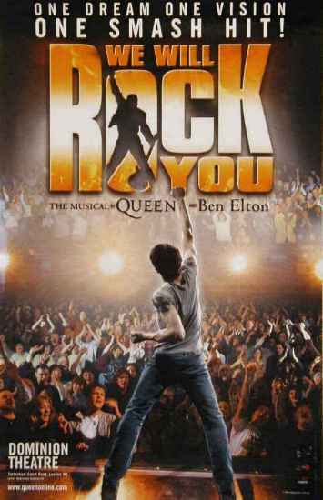 'We Will Rock You' musical promo poster