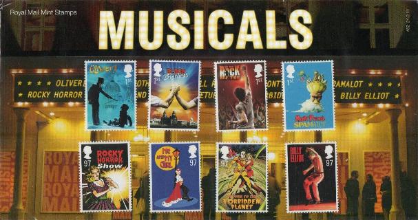 'We Will Rock You' musical stamp presentation pack