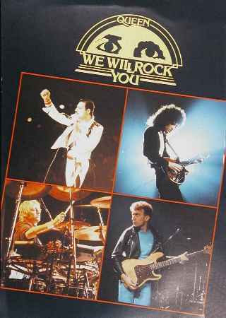 Queen 'We Will Rock You' promo flyer front