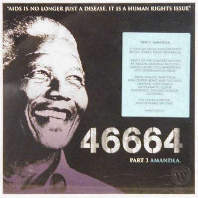 Various Artists '46664 Part 3 - Amandla' UK CD front sleeve with sticker