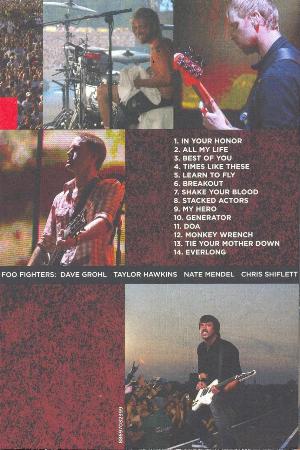 Foo Fighters 'Hyde Park - Skin & Bones' UK DVD booklet back sleeve