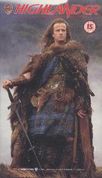 'Highlander' UK VHS front sleeve