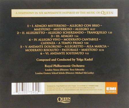 'The Queen Symphony' UK CD back sleeve
