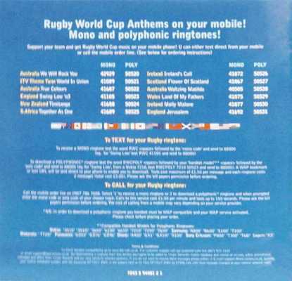 Various Artists 'True Colours' UK CD booklet back sleeve