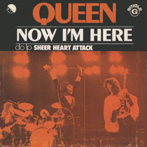 Queen 'Now I'm Here' Portuguese 7" front sleeve