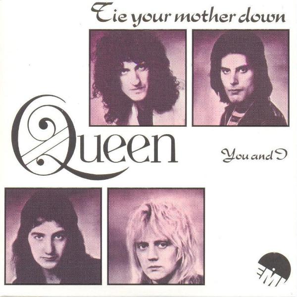 Queen 'Tie Your Mother Down' UK Singles Collection CD front sleeve