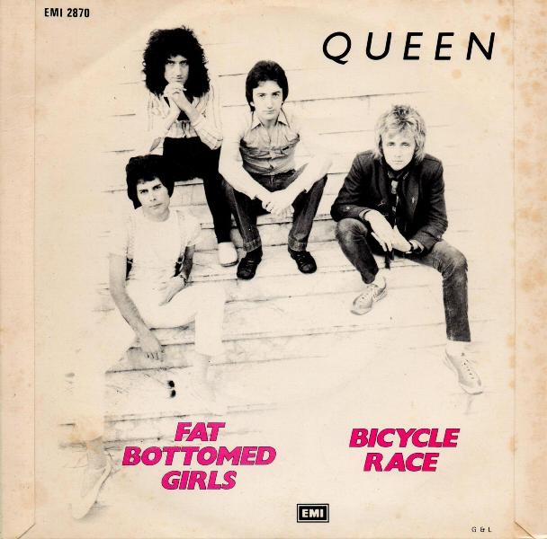 Queen 'Bicycle Race' UK 7" back sleeve