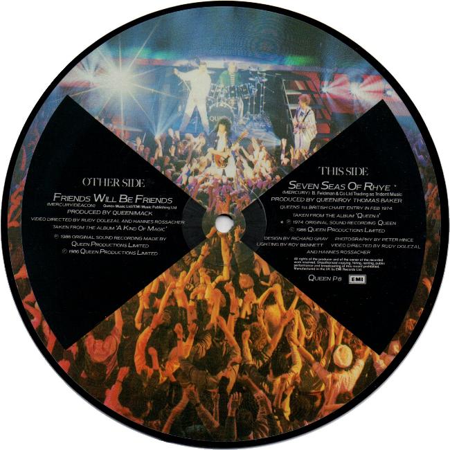 Queen 'Friends Will Be Friends' UK 7" picture disc