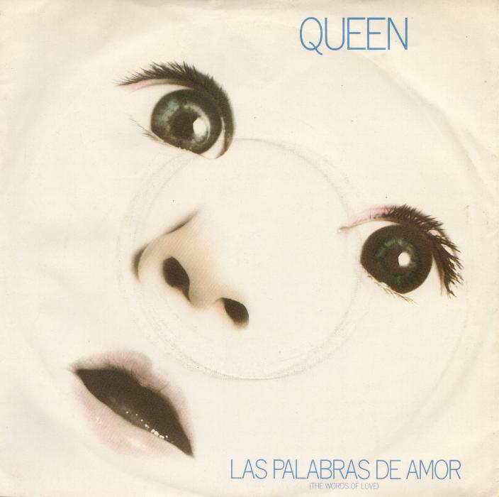 Queen 'Las Palabras De Amor' UK 7" front sleeve