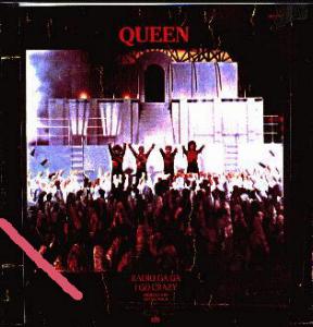 Queen 'Radio Ga Ga' UK 7" test pressing back sleeve