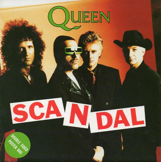 Queen 'Scandal' UK 7" poster pack front sleeve