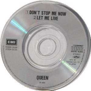 Queen 'Don't Stop Me Now' Japanese CD disc
