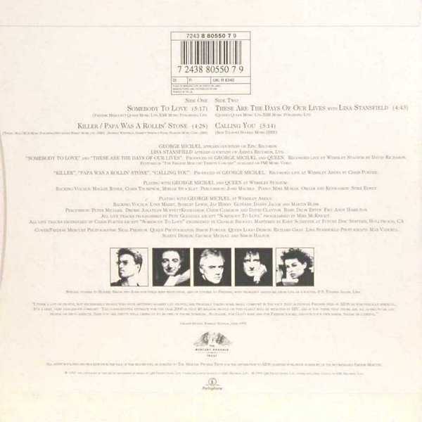 Queen 'The Five Live EP' UK 7" back sleeve