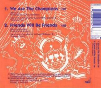 Queen 'We Are The Champions' Netherlands CD back sleeve