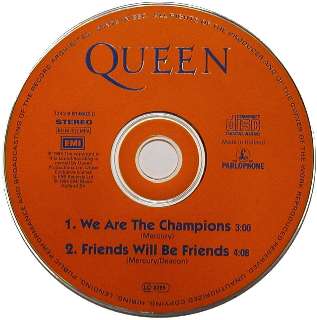 Queen 'We Are The Champions' Netherlands CD disc