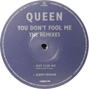 Queen 'You Don't Fool Me' UK 12" label