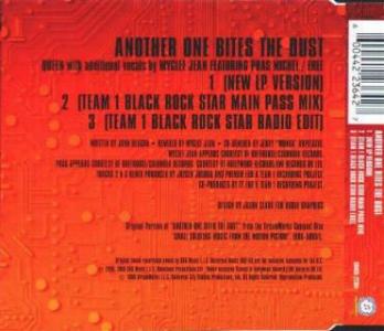 Queen 'Another One Bites The Dust' UK CD back sleeve