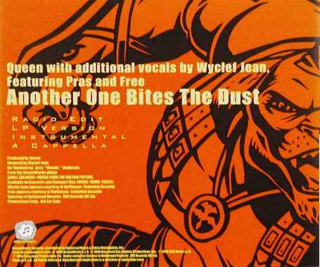 Queen 'Another One Bites The Dust' UK CD promo back sleeve