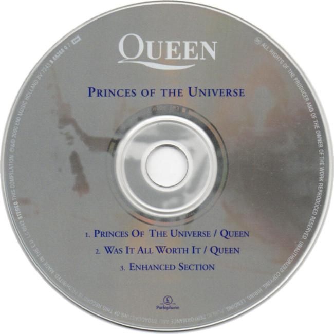 Queen 'Princes Of The Universe' Dutch CD disc