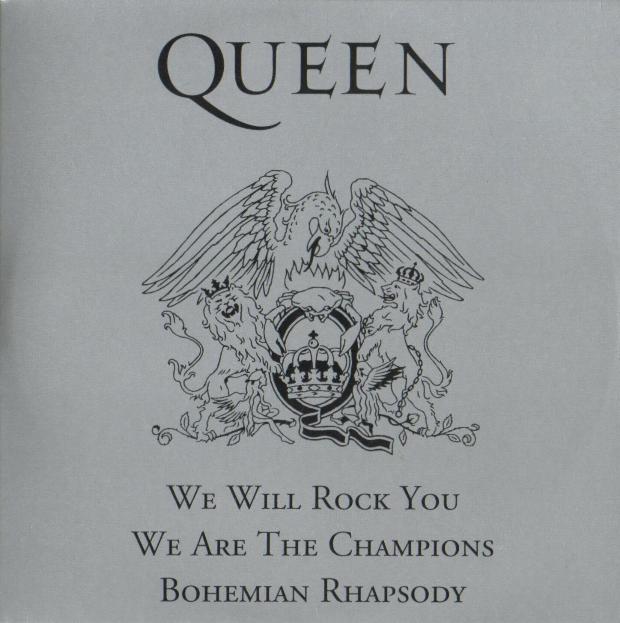 Queen 'We Will Rock You' UK promo CD front sleeve