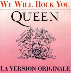Queen 'We Will Rock You' French 12" front sleeve